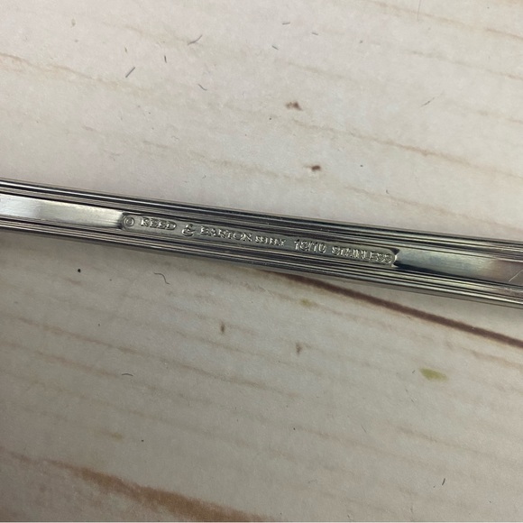 Reed Barton PALLADIAN 2 Pc Salad Serving Set Fork and Spoon Glossy Stainless - Picture 7 of 9